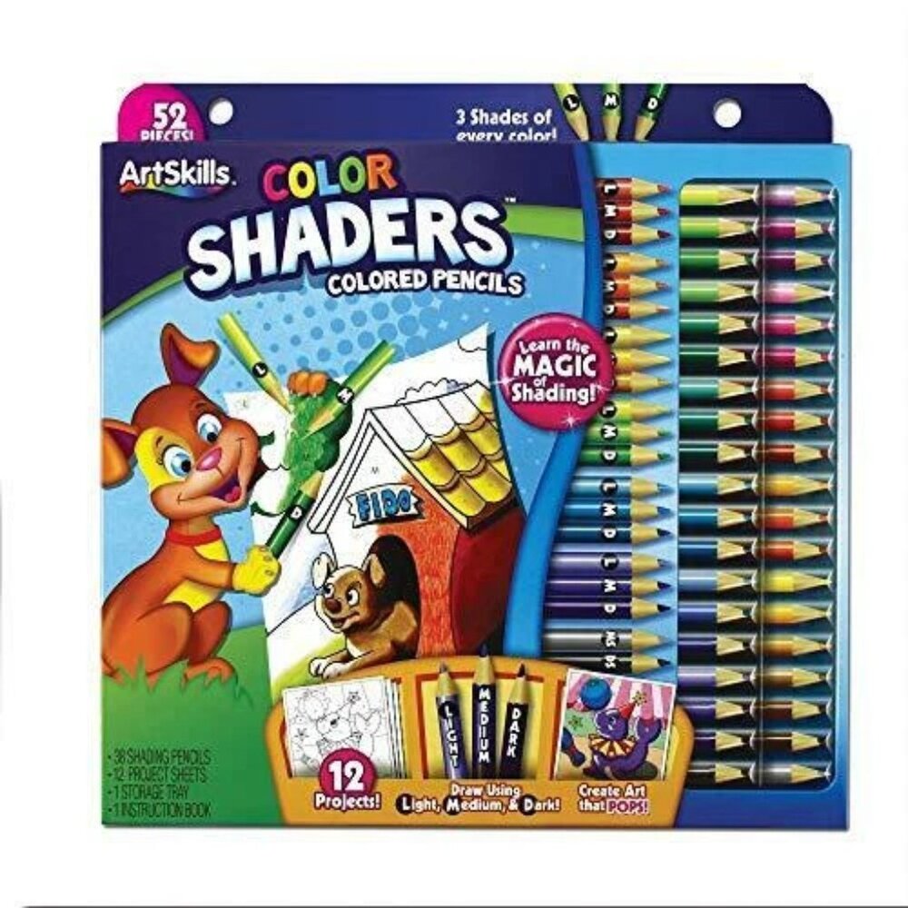 Artskills color shaders colored pencil 52pc set